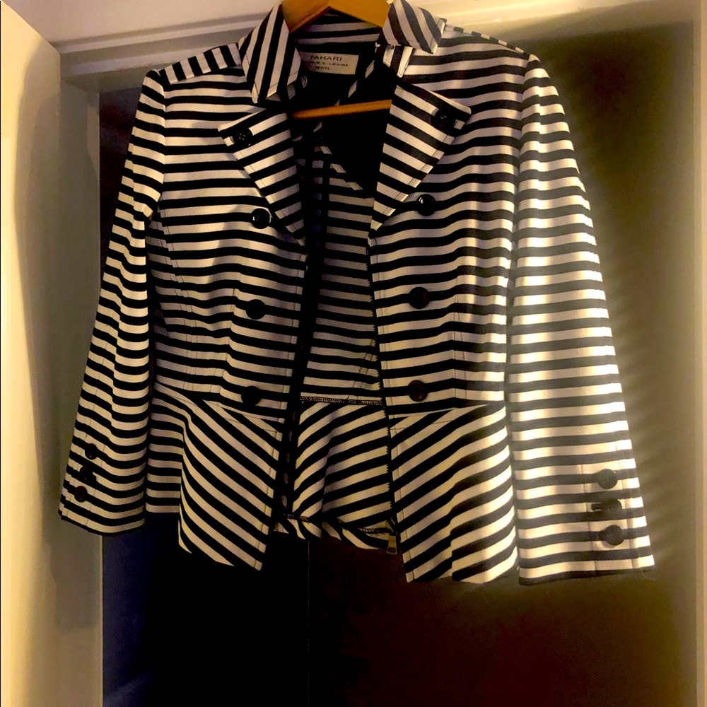 Striped cocktail jacket - zippered - pirate